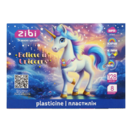 Пластилин UNICORN 8 цветов, 128г