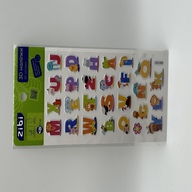 3D наліпки Англійська абетка тварини 18 см, KIDS Line