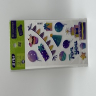 3D наліпки Happy Birthday хлопчачя вечірка 18 см, KIDS Line