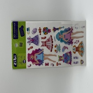 3D наліпки Дівчата принцеси квіткова вечірка 18 см, KIDS Line