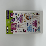 3D наліпки Дівчата принцеси чарівна вечірка 18 см, KIDS Line