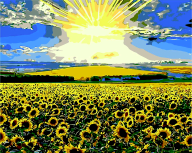 Картина по номерам "Соняшникове поле", 40*50 cm, ART Line