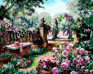 Картина по номерам "Трояндовий сад", 40*50 cm, ART Line