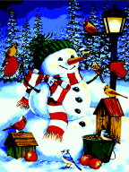 Картина по номерам "Веселий сніговик", 40*50 cm, ART Line