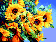 Картина по номерам "Буйне квітіння соняхів", 40*50 cm, ART Line