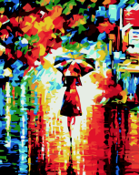 @Картина по номерам "Дівчина з парасолею", 40*50 cm, ART Line