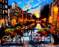 Картина по номерам "Прогулянка на велосипедах", 40*50 cm, ART Line