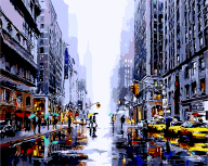Картина по номерам "Нью-Йоркське таксі", 40*50 cm, ART Line