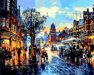 Картина по номерам "Осінь в місті", 40*50 cm, ART Line
