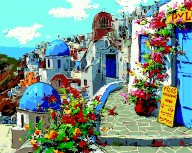 @Картина по номерам "Грецькі канікули", 40*50 cm, ART Line