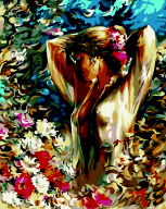 @Картина по номерам "Жінка у квітах", 40*50 cm, ART Line