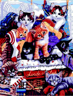 Картина по номерам "Котики-муркотики", 40*50 cm, ART Line