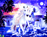 @Картина по номерам "Білі коні", 40*50 cm, ART Line