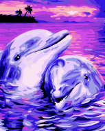 @Картина по номерам "Дельфінова вірність", 40*50 cm, ART Line