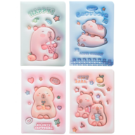 Блокнот CAPYBARA, 145 х 210 мм, 80 арк., клітинка, Soft PU обкладинка, асорті, KIDS Line