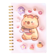 Блокнот на пружині збоку CAPYBARA, 145х210 мм, 80 арк., клітинка, асорті, KIDS Line