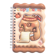 Блокнот на пружині збоку CAPYBARA, А6, 60 арк., клітинка, асорті, KIDS Line