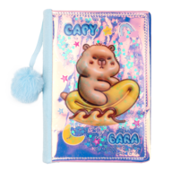 Блокнот  CAPYBARA, А5, 80 арк., клітинка, з глітером, асорті, KIDS Line