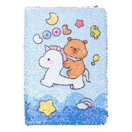 Блокнот текстильний CAPYBARA, А5, 80 арк., клітинка, асорті, KIDS Line