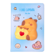 Блокнот зі сквішем CAPYBARA, А5, 80 арк., клітинка, асорті, KIDS Line