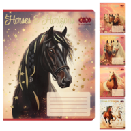 /Тетрадь ученическая школьная HORSES, 24л., клетка, KIDS LINE
