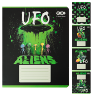 /Тетрадь ученическая школьная UFO, 24л., линия, KIDS LINE