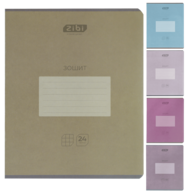 /Зошит учнівський шкільний MONOCHROME, 24арк., клітинка, асорті