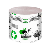 /Папір туалетний із макулатури з тисненням сірий