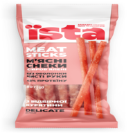 /Снеки м'ясні сирокопчені,  80г,з курятини Delicat, ТМ ЇSTA 