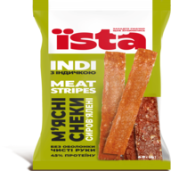 /Снеки м’ясні сирокопчені, 60г, з індичкою Meat Stripes INDI, ЇSTA