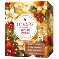 /Чай чорний асорті 32 шт (4 види по 8 пак.), WINTER STORIES, LOVARE