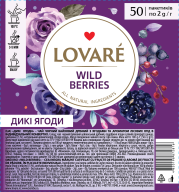 /Чай чёрный 2г*50, пакет, "Wild berry", LOVARE