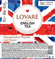 /Чай чёрный 2г*50, пакет, "English tea", LOVARE