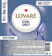 /Чай чёрный 2г*50, пакет, "Earl Grey", LOVARE