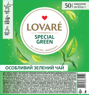 /Чай зелёный 1.5г*50, пакет, "Special green", LOVARE