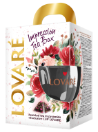 /Набор Коллекция чаев  "Impression tea box" (4 вида пирамидок по 7 шт)+чашка с логотипом, LOVARE