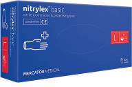 /Перчатки нитриловые припудренные NITRYLEX BASIC ,100 шт в уп. размер L, синие PRO SERVICE без НДС