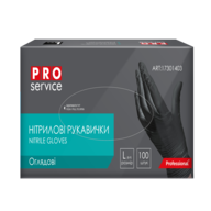 @/Перчатки нитриловые, нестерильные,  черные, 100шт/уп., размер L, PRO SERVICE