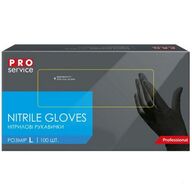 /Рукавички нітрилові, нестерильні, чорні, 100штуп., розмір XL, PRO SERVICE