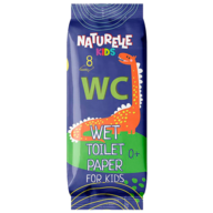 /Папір туалетний вологий, Kids, 8шт., NATURELLE