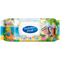 /Серветки вологі дитячі, Super Pack,  72шт., Summer Fresh