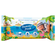/Серветки вологі дитячі, 15шт., Summer Fresh