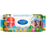 /Серветки вологі дитячі, Mega Pack,  120шт., Summer Fresh