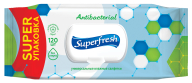 /Салфетки влажные "Superfresh" Antibacterial з клапаном, 120 шт  (K)