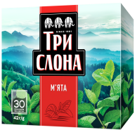 /Чай травяной 1.4г*30, пакет, "Мята", ТРИ СЛОНА